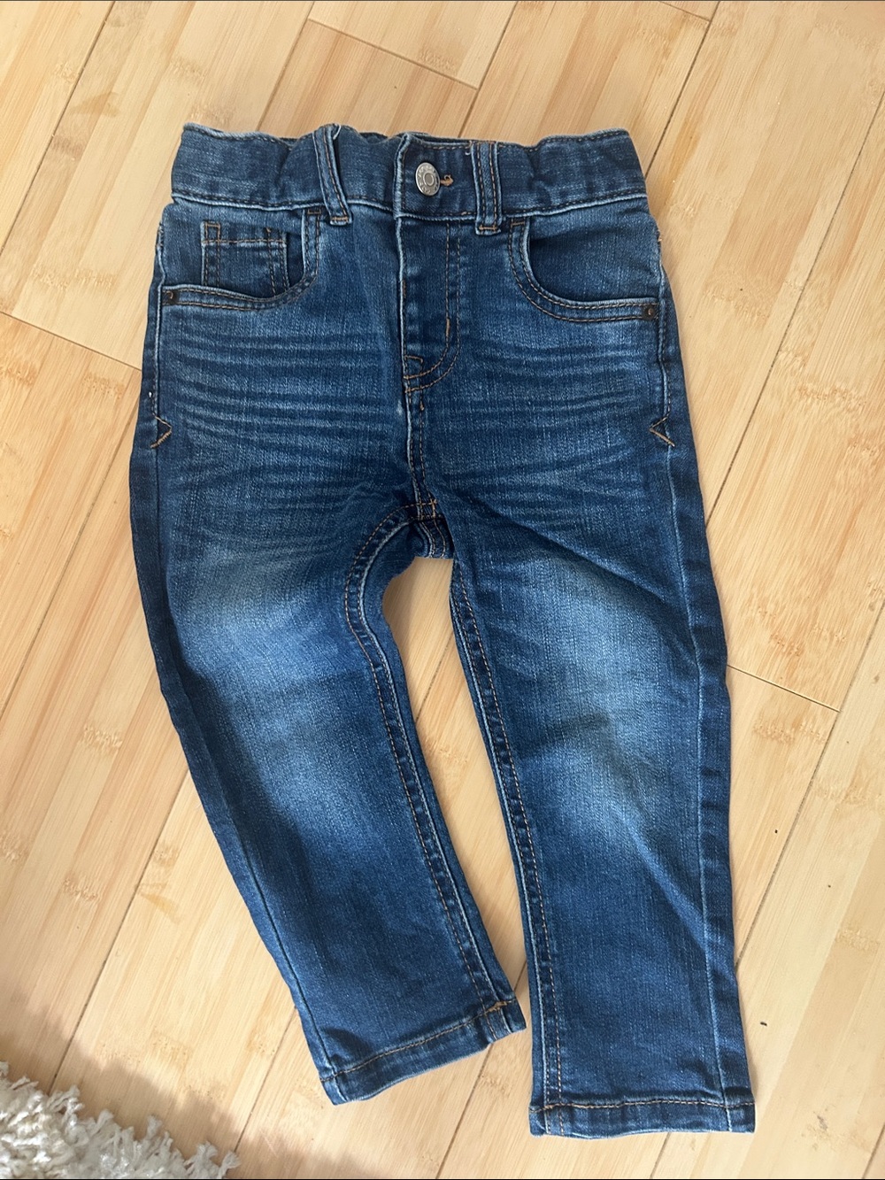 Cat & Jack Boys Slim Dark Blue Stretch Jeans